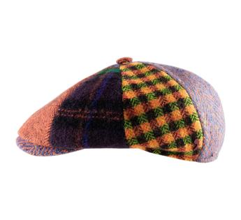 casquette plate patchwork coloré Timo